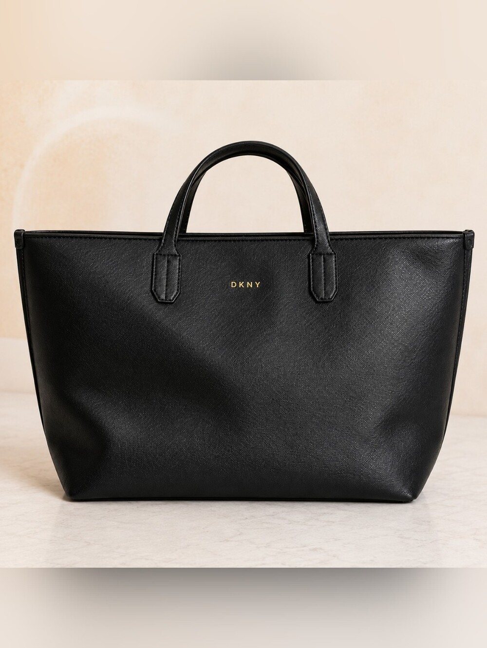 DKNY Black Saffiano Tote Bag Large Shoulder Bag Work Travel Purse